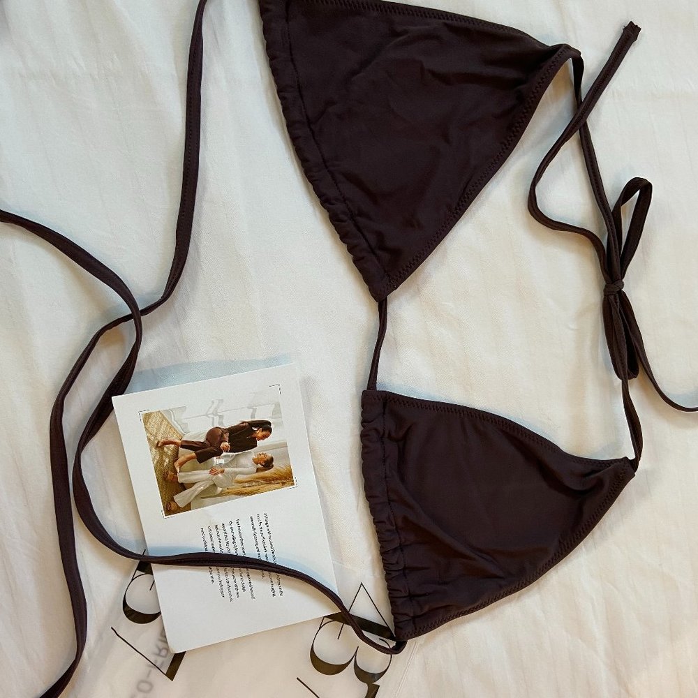 437 Sanders Espresso String Bikini - Size Large